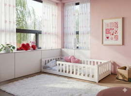 Otroška postelja Bella - 90x190 - bela