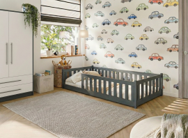 Otroška postelja Bella - 90x190 - grafit