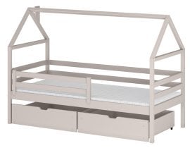 Otroška postelja hiška Aron - 80x160 cm - kašmir