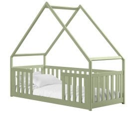 Otroška postelja hiška Bee - 80x200 cm - olive