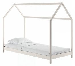 Otroška postelja hiška Lucky - 80x160 cm - krem