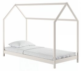 Otroška postelja hiška Lucky - 80x180 cm - krem