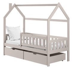 Otroška postelja hiška Natan - 80x180 cm - kašmir