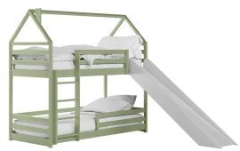 Pograd s toboganom Play - 90x190 cm - olive