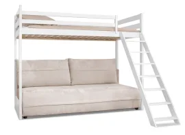 Pograd z dvosedom Savio - 90x200/140x200 cm - bela