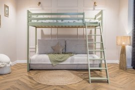 Pograd z dvosedom Savio - 90x200/140x200 cm - olive