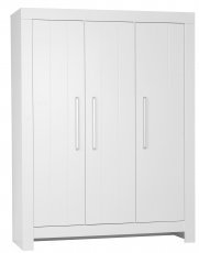 Trivratna garderobna omara Calmo - bela