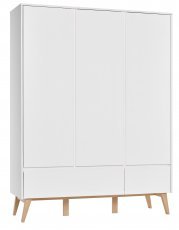 Trivratna garderobna omara Swing - bela