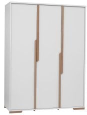 Trivratna garderobna omara Snap - bela