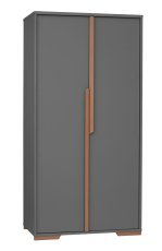 Garderobna omara Snap - temno siva