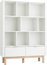 Knjižna omara široka Miloo - bela