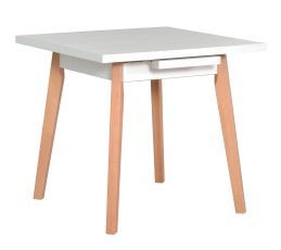 Raztegljiva jedilna miza Oslo 1 L - bukev/bela