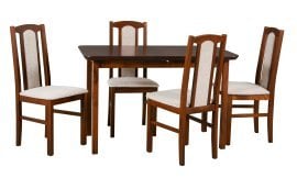 Komplet za jedilnico Miza Max 4 oreh + 4 stola Bos 7 oreh 11B neve 3