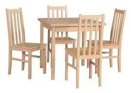 Komplet za jedilnico Miza Max 9 sonoma + 4 stola Bos 10 D sonoma