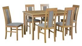 Komplet za jedilnico Miza Modena 1P grandson + 6 stolov Nilo 2 grandson 35A