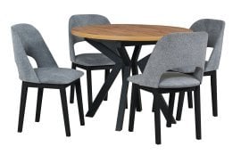 Komplet za jedilnico Ikon 7 črna/artisan + 4 stola Monti 2 grandson 37A