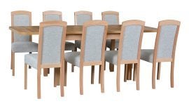 Komplet za jedilnico Wenus 2 XL bukev/wotan + 6 stolov Roma 7 bukev 33B