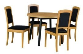 Komplet za jedilnico Oslo 3 črna/grandson + 4 stola Roma 14 grandson 29B