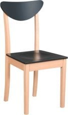 Jedilniški stol Hugo 3 D - bukev/črn