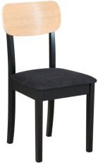 Jedilniški stol Hugo 4 - črn/naravna - Aragon 99