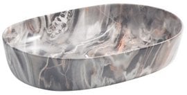 Nadpultni umivalnik Everest oval 60 - siv marmor