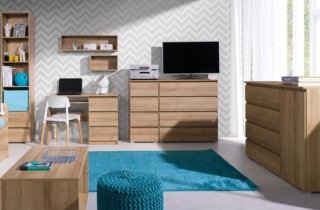Maridex - Stenska polica Cosmo C12 - 92 cm - hrast riviera