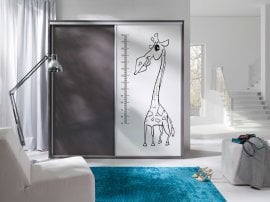 Garderobna omara z drsnimi vrati z risbo žirafe Zonda Z20