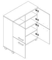Maridex - Komoda Maximus M04 - hrast catania