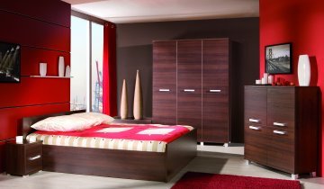 Maridex - Postelja Maximus M17 - 160x200 cm - kostanj wenge