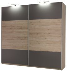 Garderobna omara z drsnimi vrati Dione D01 - san remo/siva