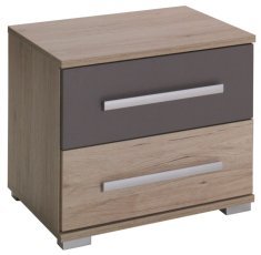 Nočna omara Dione D02 - san remo/siva