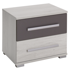 Nočna omara Dione D02 - norveški bor/siva