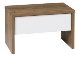 Nočna omara Latika - burgundi hrast/bela