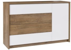 Komoda Latika - burgundi hrast/bela