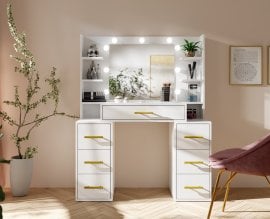 Miza za ličenje Broadway - bela