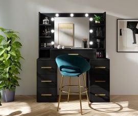 Miza za ličenje Broadway - črna