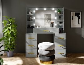 Miza za ličenje Broadway - siva