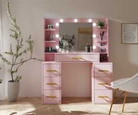 Miza za ličenje Broadway - marshmallow