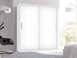 Garderobna omara z drsnimi vrati Mistral 180 cm - bela
