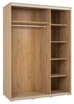 Maridex - Garderobna omara z drsnimi vrati z grafiko Plaža 1 Penelopa 155 cm - kostanj wenge