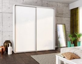 Garderobna omara z drsnimi vrati Penelopa 205 cm - bela