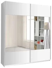 Garderobna omara z drsnimi vrati Wario - bela