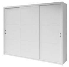 Garderobna omara z drsnimi vrati Frama 255 cm - bela