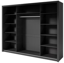 Maridex - Garderobna omara z drsnimi vrati Frama 255 cm - toffee