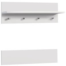 Obešalnik s polico Hit H04 - bela