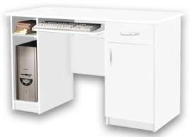 Pisalna miza Max brez nadstavka - bela