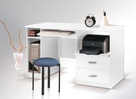 Pisalna miza s predali Max - bela 