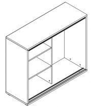 Maridex - Komoda z drsnimi vrati - 119 cm - bela