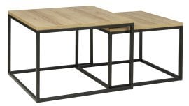 Komplet dveh klubskih miz Loft - hrast riviera