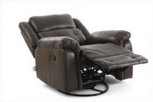 Soffina - Usnjen počivalnik z relaks mehanizmom Trevi Lounge espresso rjava